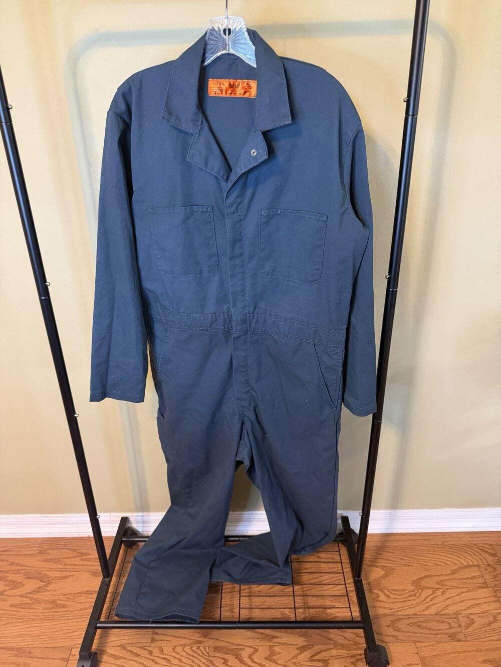 Red Cap Blue Coverall Size 42 Reg Zip Front